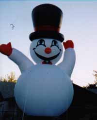snowman Christmas advertising inflatable